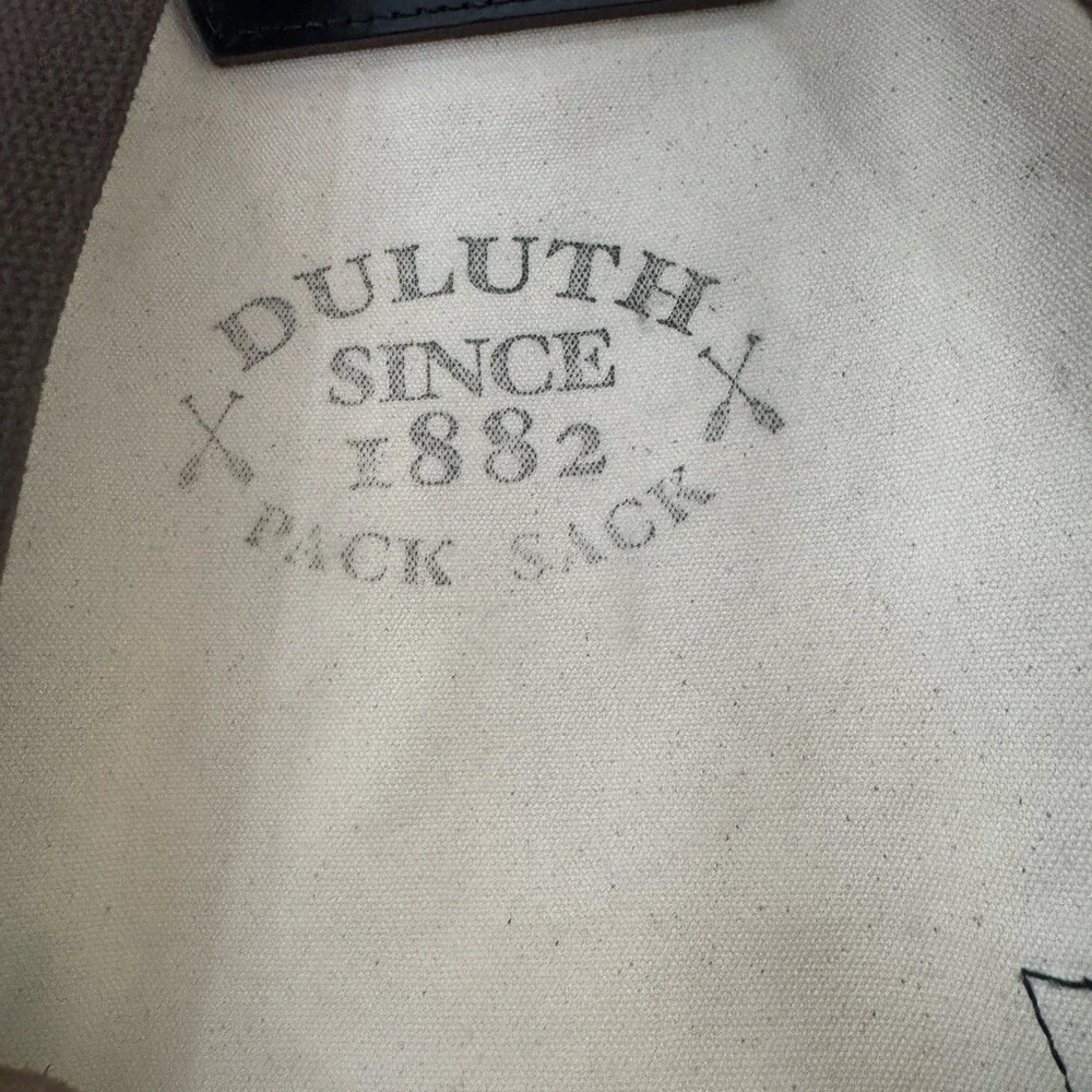 Duluth‎ Pack Monarch Canvas Backpack w/ Leather Accents Vintage